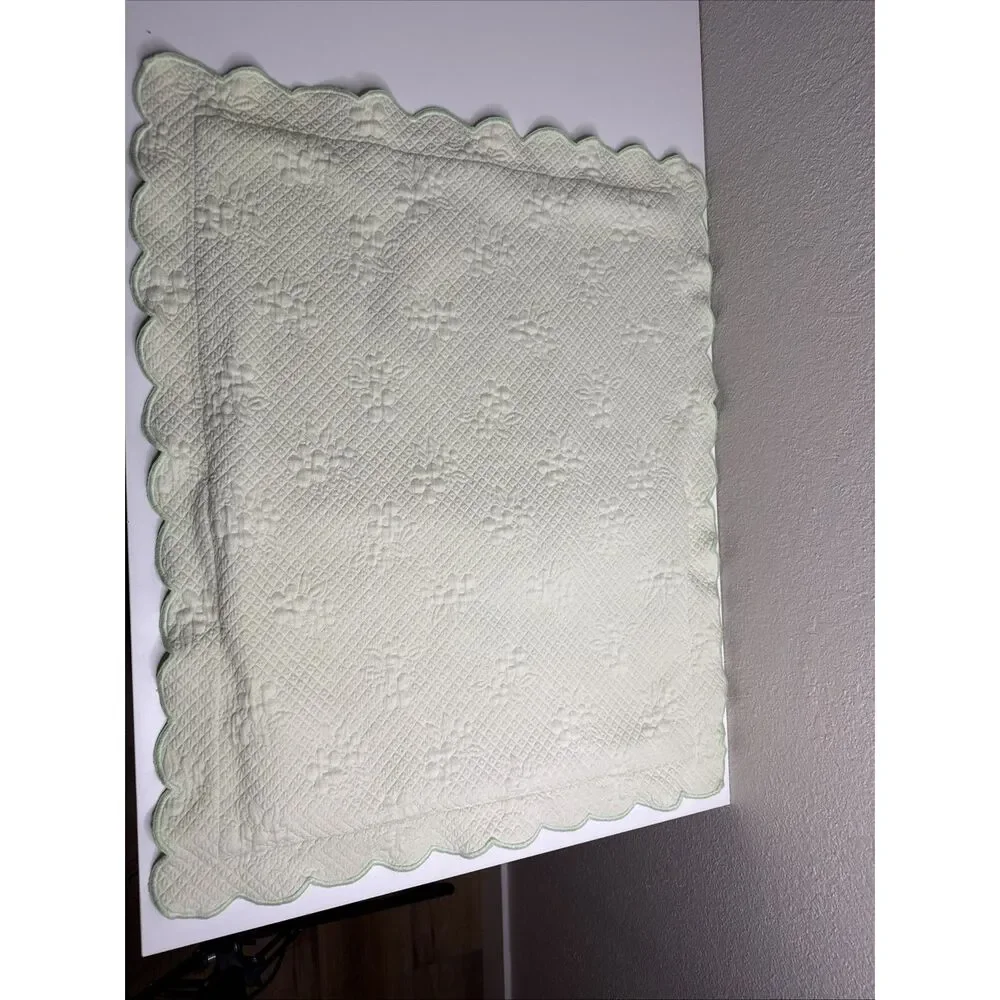 2-PC Pottery Barn Kids Diamond Quilted Scalloped Edge Standard Pillow Shams